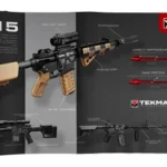 TEKMAT DOOR MAT WEAPONS PLATFORM black and gray top view with rifle graphics and red tool details