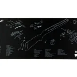 TEKMAT ULTRA RIFLE MAT RUGER 10/22 black top view with white firearm diagrams and text