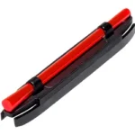 Hi-Viz UNRW magnetic shotgun sight, angled top view with red fiber-optic rod and black base