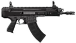 CZ CZ BREN 2 MS PSTL, black finish with curved magazine and folding sights, left side view