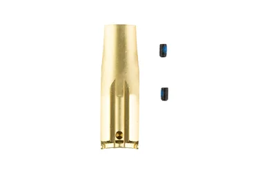 C&H SPEED FEED FOR GLK G17 G5 BRASS, front view of brass-colored funnel with two black screws
