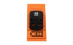 C&H PLT FOR GLK 43X/48 MOS TO RMR, top view of rounded black plate with holes on orange packaging