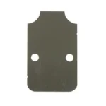 C&H Trijicon RMR sealing plate, top view of dark metal plate with two round holes