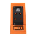 C&H PLT FOR GLK MOS TO HOLO 407K black mounting plate in orange retail package, top view