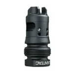 LANTAC 30 CAL DRAGON XENO MB black muzzle brake front view with ports and threaded base