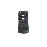 LANTAC 6MM Dragon Plan B SHT 5/8X24, black front angled view with ports and threaded base