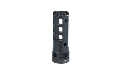 LANTAC 9MM Dragon Plan B Long 1/2X28, black front angled view with rectangular ports