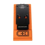 C&H PLT ST SIG P320X TO RMR/SRO/HOLO, black plate on orange packaging, front view