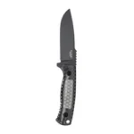 KA-BAR Cool Name Drop Point black, right-side view with black blade and textured handle