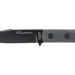 KA-BAR Knives KBAR EK50 CLIP POINT, black left-side view with clip-point blade and riveted handle