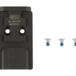 C&H PLT for GLK MOS V4 to MPS STL black adapter plate with three silver screws
