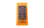 C&H PLT ECHLN TO HOLO 407K/507K, top view of black rectangular plate with four holes on orange packaging