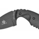 KA-BAR Knives KBAR TDI Investigator black side view with curved grip and broad blade