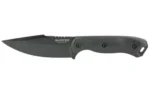KA-BAR Knives KBAR BK18BK Becker Harpoon black side view with black blade and handle