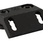 ARISAKA OFFSET SCOUT MOUNT M-LOK black angled top view with two screws and slotted mounting plate