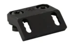 ARISAKA OFFSET SCOUT MOUNT M-LOK black angled top view with two screws and slotted mounting plate
