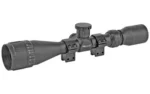 BSA SWEET 17 3-12X40 30/30 BLK black scope, right-side view with adjustment turrets and mounts