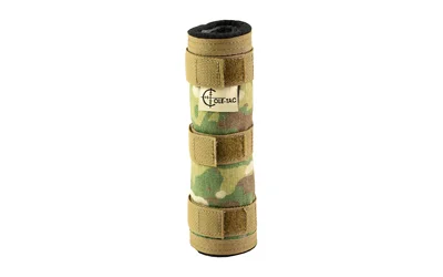 Cole-TAC COLETAC HTP 7.5" SUPPRESSOR CVR MCAM, Multicam upright view with coyote straps