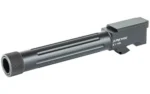 LWD ALPHAWOLF BBL FOR G21 black angled view with fluted barrel and threaded muzzle