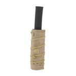 Burn Proof Gear BPG Suppressor Cover Heavy FDE, upright view with black pull tab
