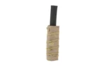 Burn Proof Gear BPG Suppressor Cover Heavy FDE, upright view with black pull tab