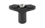 ARISAKA FINGER STOP KEYMOD, black top view with curved wings and central silver mounting hole