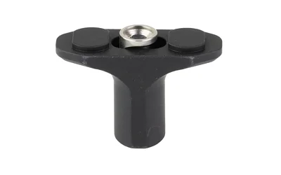 ARISAKA FINGER STOP KEYMOD, black top view with curved wings and central silver mounting hole
