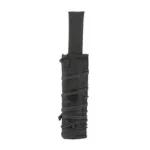 Burn Proof Gear BPG SUPPRSSR CVR HVY 8" X 1.5" BLK, black vertical view with cord wrapping