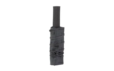 Burn Proof Gear BPG SUPPRSSR CVR HVY 7 X 1.5 BLK black cover with cord lacing on a vertical tube