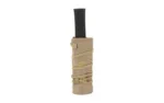 Burn Proof Gear BPG SUPPRSSR CVR HVY 7 X 1.5 FDE tan cover with cord lacing on a vertical tube