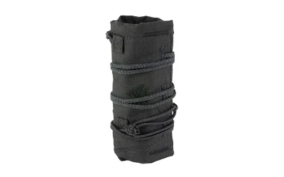 primary-8953 Burn Proof Gear BPG SUPPRSSR CVR HVY black suppressor cover, upright view with cord lacing