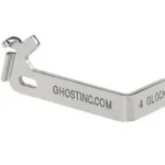 GHOST 3.3 FITTED TRIG FOR GLK GEN1-5, silver metal trigger connector in angled side view