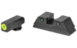 AMERIGLO TROOPER FOR GLK 20/21 GRN black front and rear sights with green inserts
