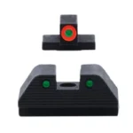 Ameriglo Trooper SW M&P, black front and rear sights with orange and green dot inserts