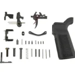 SOLGW E-Blaster Guts L2S Ambi Safety black parts kit laid out with grip, trigger and springs