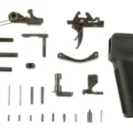 SOLGW E-Blaster Guts L2S black parts kit laid out with grip, trigger, pins and springs