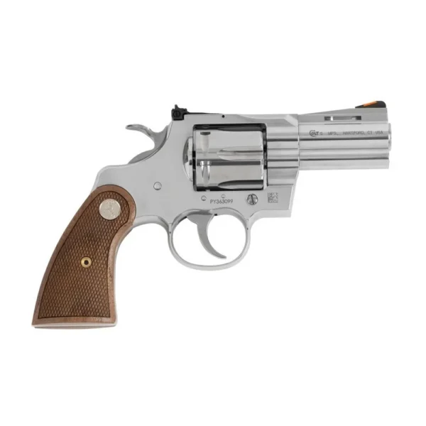 Colt Manufacturing Colt Python Handgun .357 6rd Capacity 2.5" Barrel Stainless Steel with Wood Grips CA Compliant