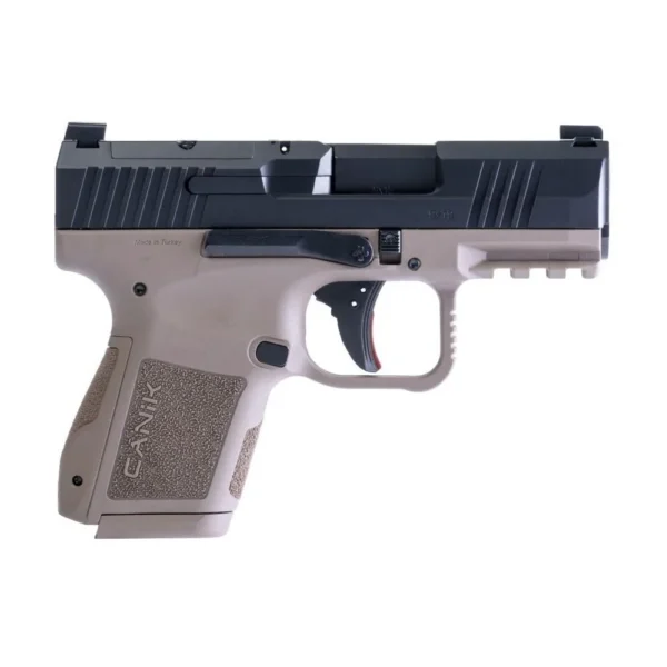 Century Arms Canik Mete MC9 Handgun 9mm Luger 12 and 15rd Magazines (2) 3.18" Barrel Black Slide FDE Frame