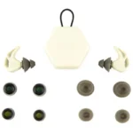 AXIL X20 bone white earplugs with white case and assorted black and tan ear tips