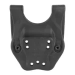 BLACKHAWK BH MID RIDE BELT LOOP black front view with mounting holes and open belt channel