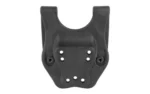 BLACKHAWK BH MID RIDE BELT LOOP black front view with mounting holes and open belt channel