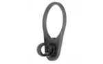 BLACKHAWK BH UNIV SNGL POINT SLNG MNT BLK black loop-style sling mount in angled view