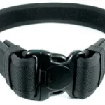BLACKHAWK BH DUTYBLT, black front view with padded loop lining and central buckle