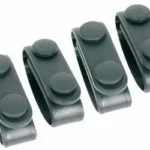 BLACKHAWK BH MOLDED BLT KEEPERS, four black keepers with dual snap closures