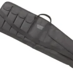 BLACKHAWK SPORT black tactical carbine case, angled view with carry handles and webbing