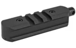 WARNE SL Sling Swivel Accessory Rail, black angled top view with rail slots and screws