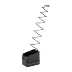 WARNE MAG EXT FOR GLK 19/23, black angled view with magazine extension and long coil spring