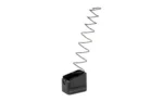 WARNE MAG EXT FOR GLK 19/23, black angled view with magazine extension and long coil spring