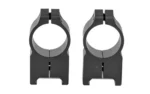 WARNE MAXIMA matte black scope rings, front view showing two extra-high rings