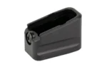 WARNE MAG EXT FOR GLK 43X/48 black magazine extension, angled top view with recessed opening